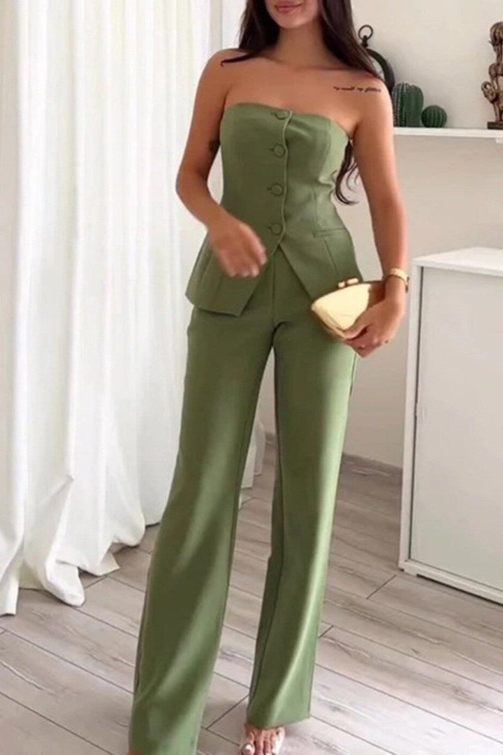 BRIA™ - Conjunto de dos piezas sin tirantes con botones