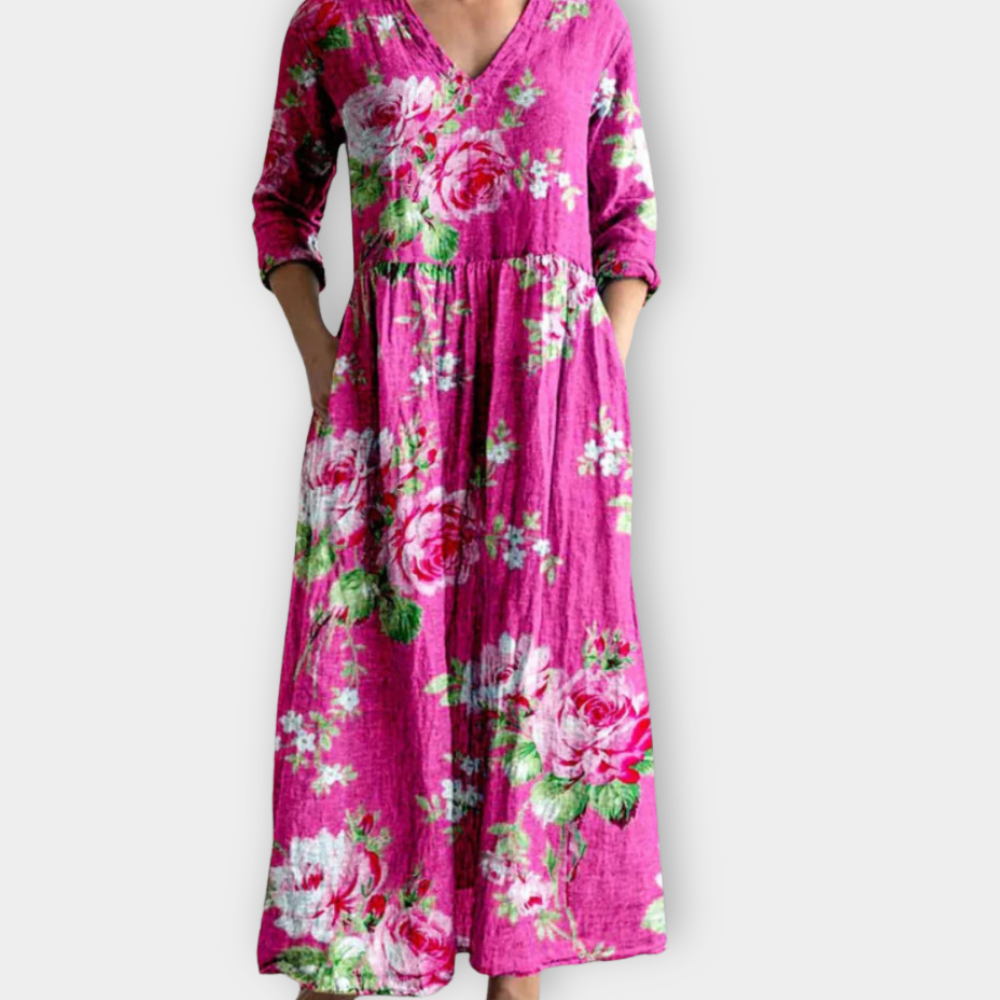 Almara | Μάξι boho φόρεμα από απαλό ύφασμα υψηλής ποιότητας