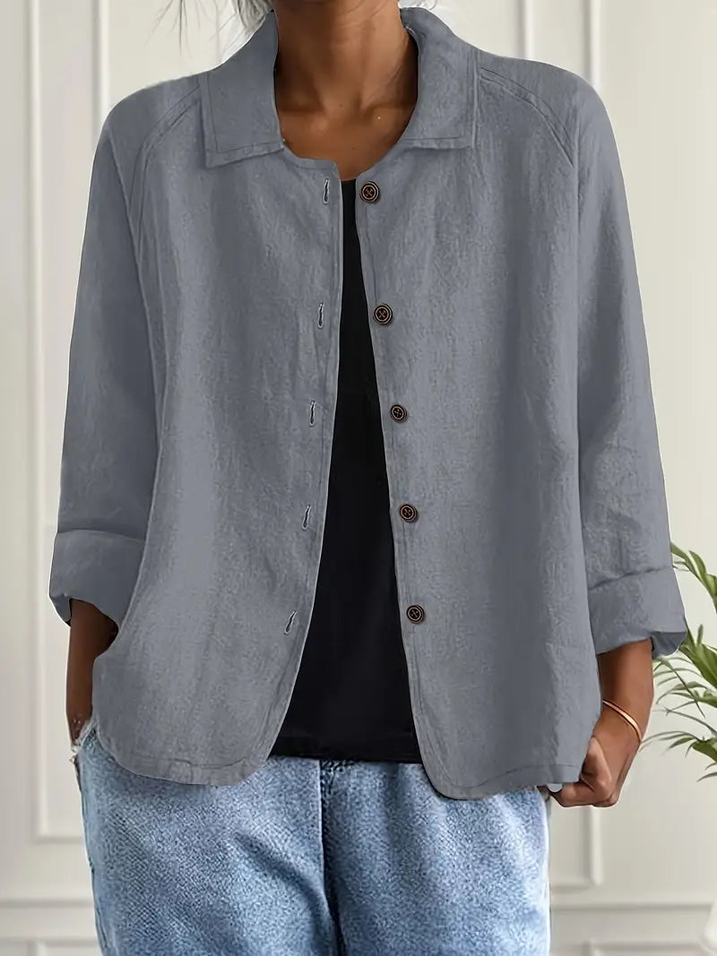 Marilla™ – Klassischer leichter Hemd-Cardigan