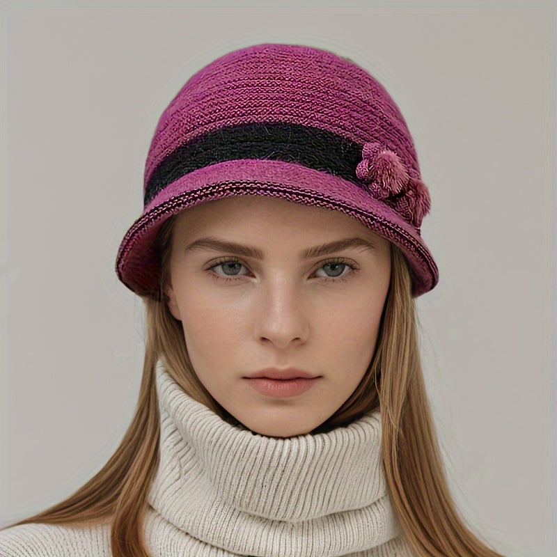 Gestrickte Wintermütze für Damen
