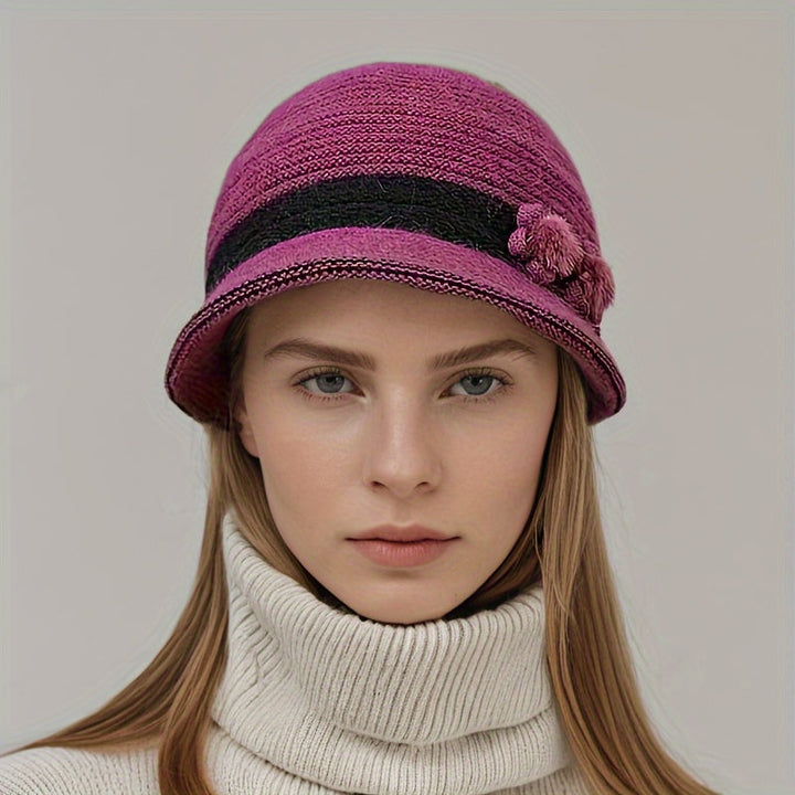 Gestrickte Wintermütze für Damen