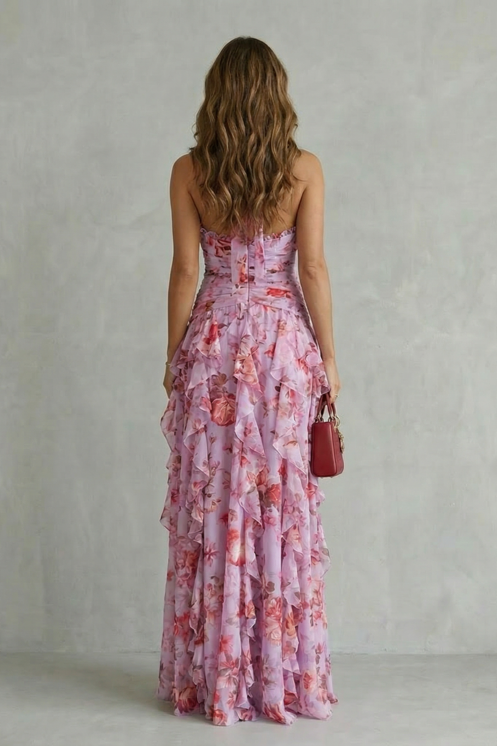 Belladina | Abito maxi floreale da donna con volant