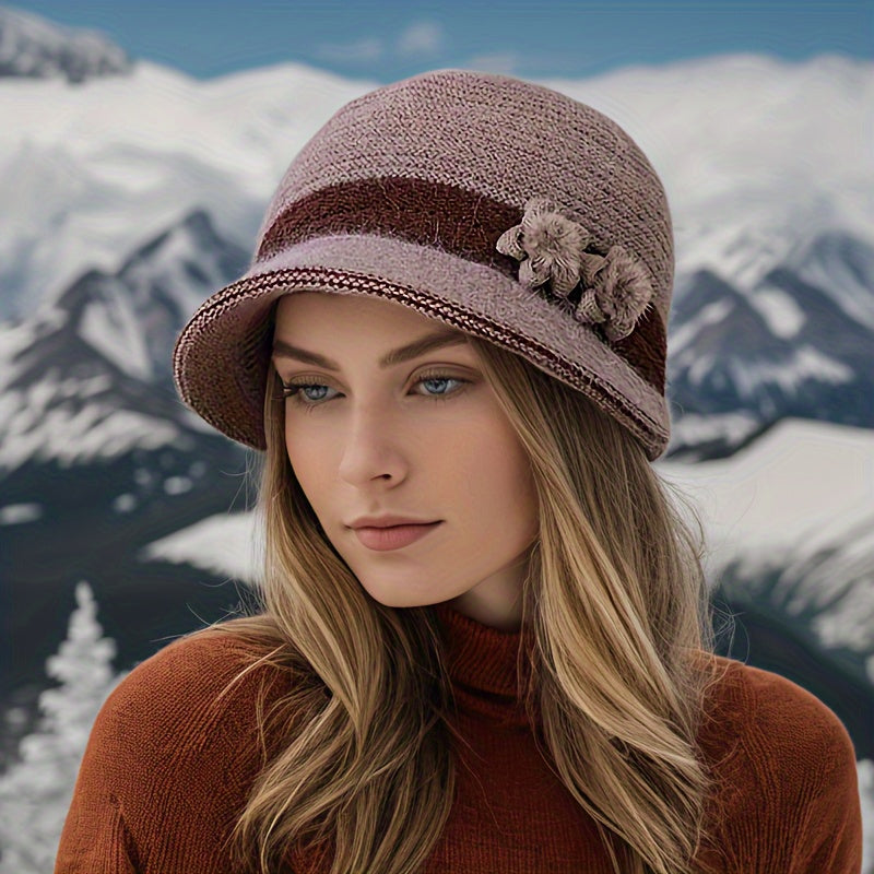 Gestrickte Wintermütze für Damen