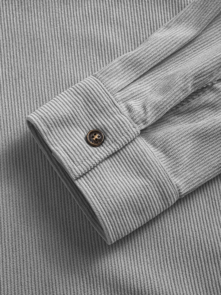Bryce | Sobrecamisa de manga comprida para homem, com bolsos e botões