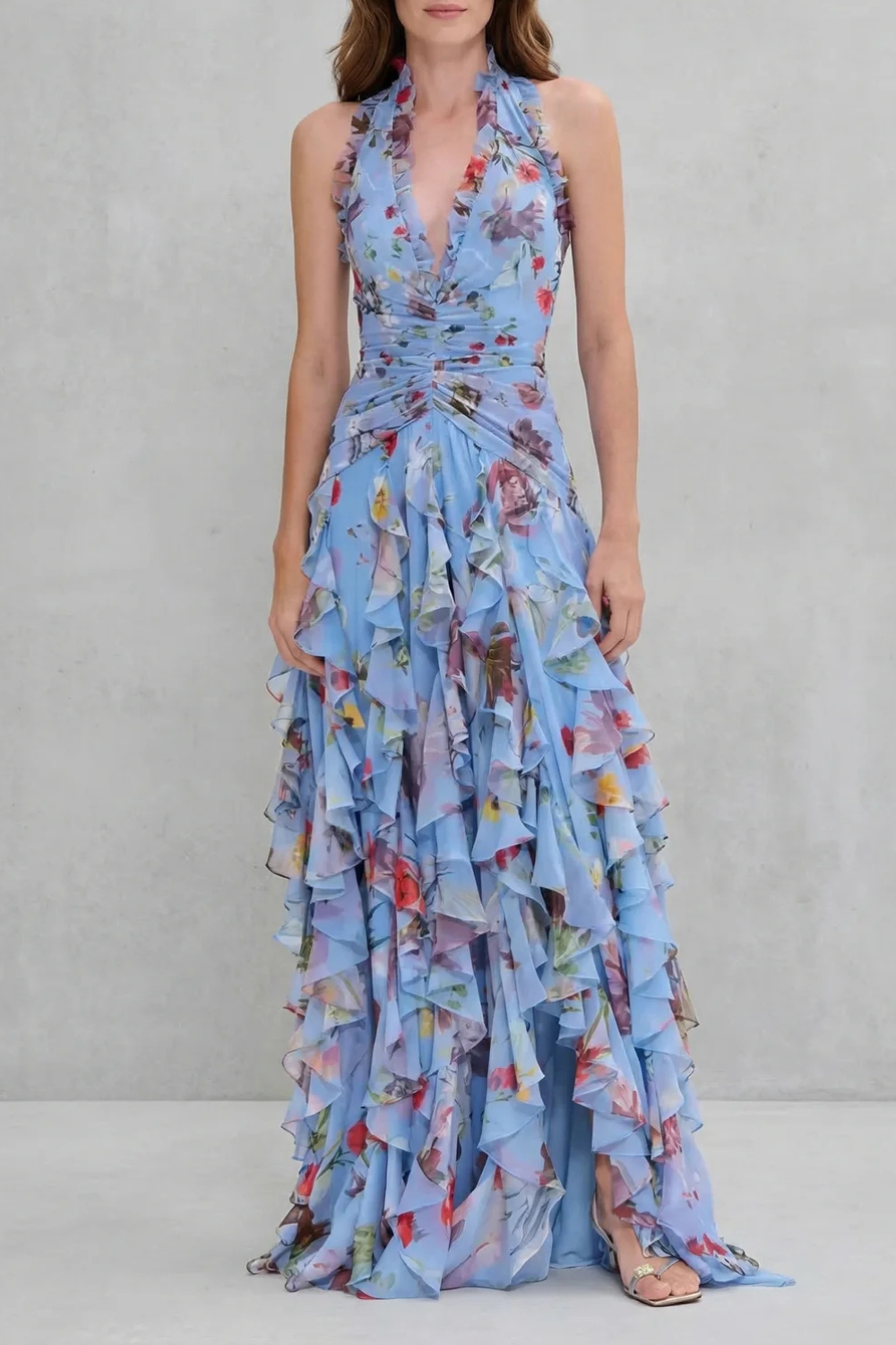 Belladina | Abito maxi floreale da donna con volant