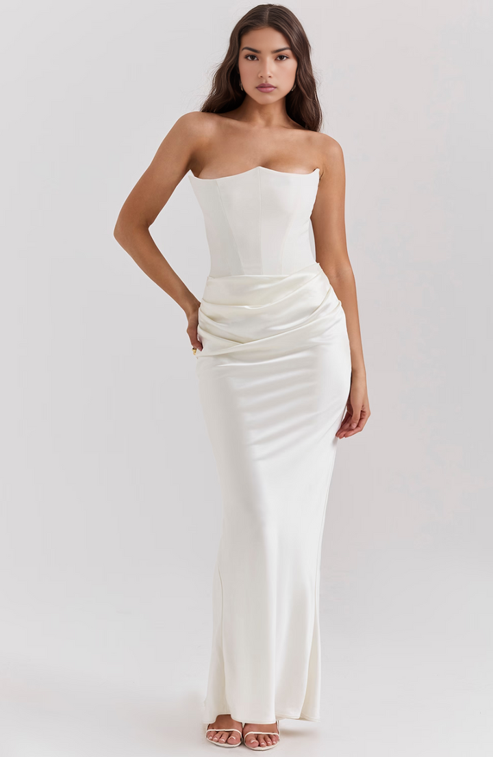 Mia | Maxivestido de mujer sin tirantes