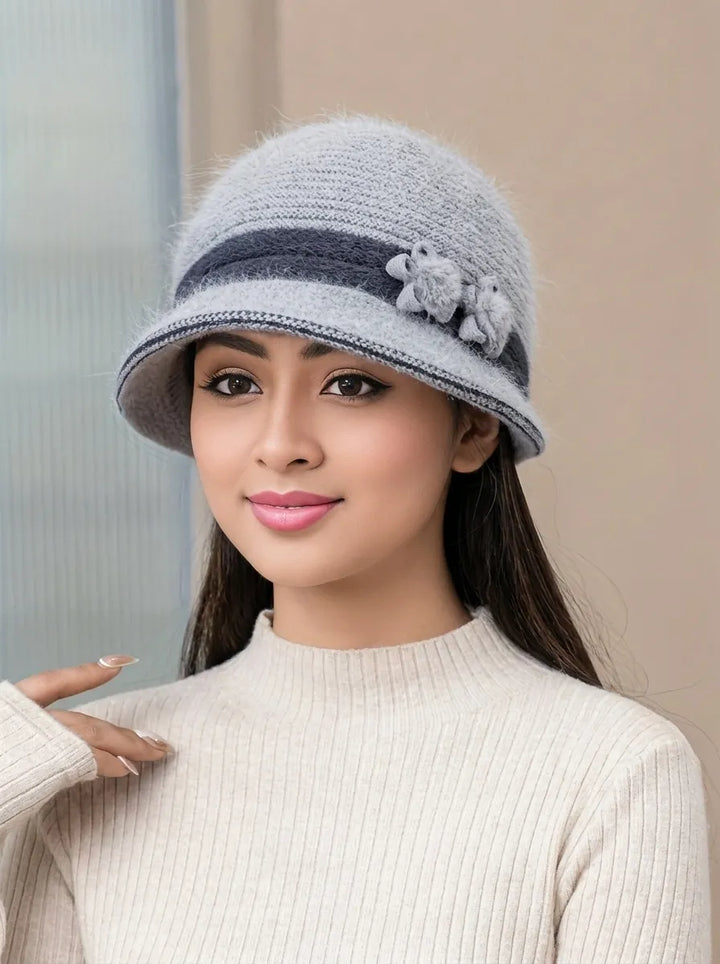 Gestrickte Wintermütze für Damen
