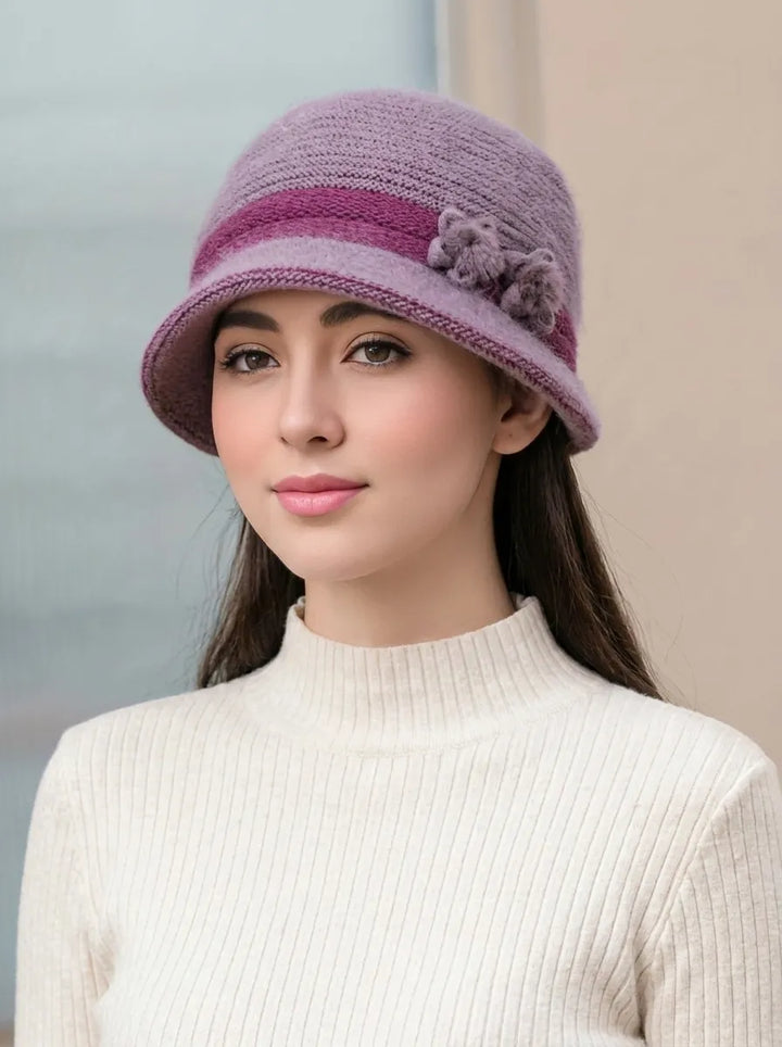Gestrickte Wintermütze für Damen