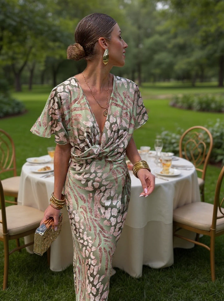 CLARANDRA™ - VESTIDO MIDI COBRE