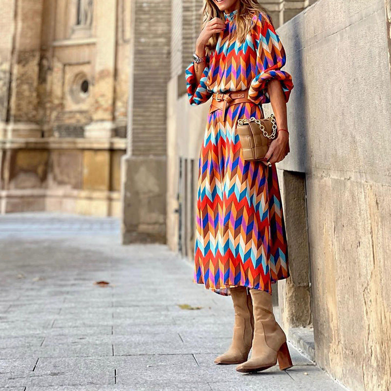 Baur Modehaus | Vestido midi formal estampado
