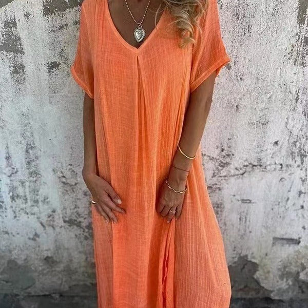 Amber | Vestido midi elegante con cuello en V
