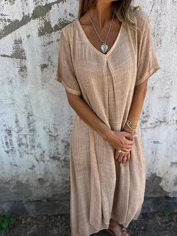 Amber | Vestido midi elegante con cuello en V