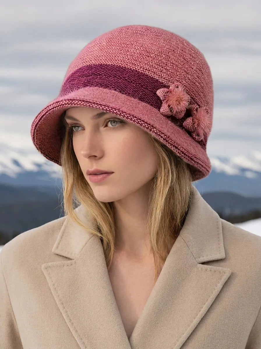 Gestrickte Wintermütze für Damen