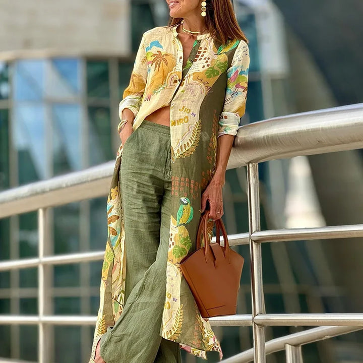 Jessica | Completo da donna con maniche lunghe e bottoni