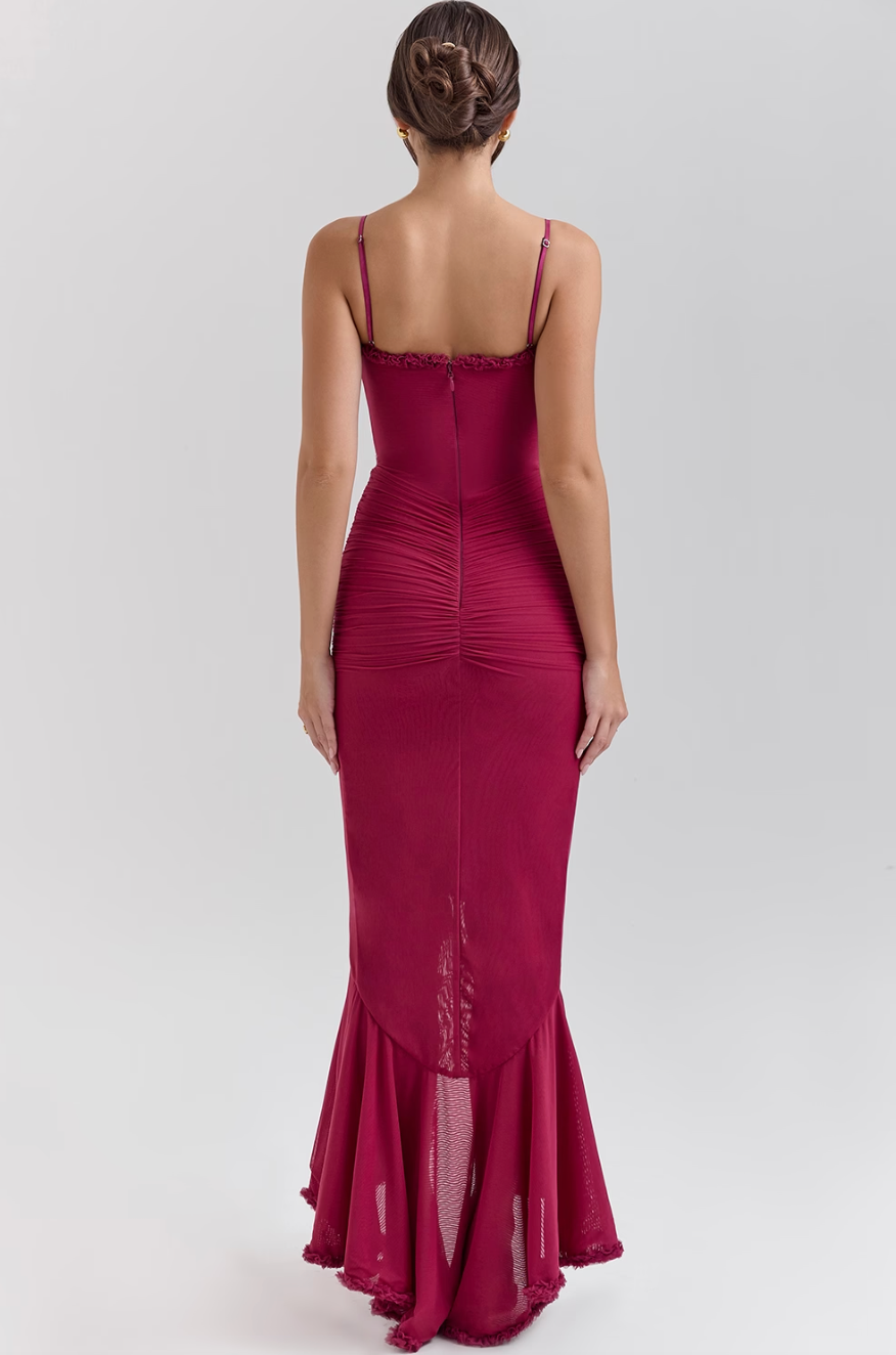 Fauna - Πάρτι φόρεμα με βολάν και ουρά