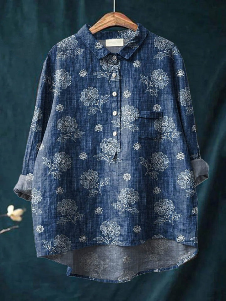 Tiziana – Patterned Linen Shirt