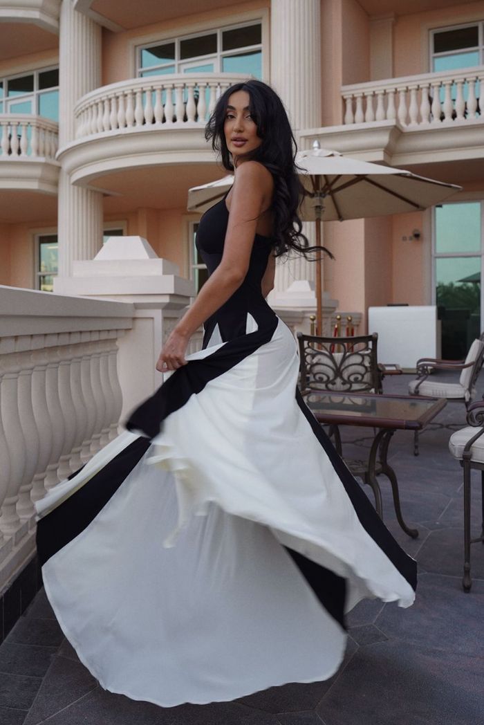 Eliana | Vestido maxi com painéis