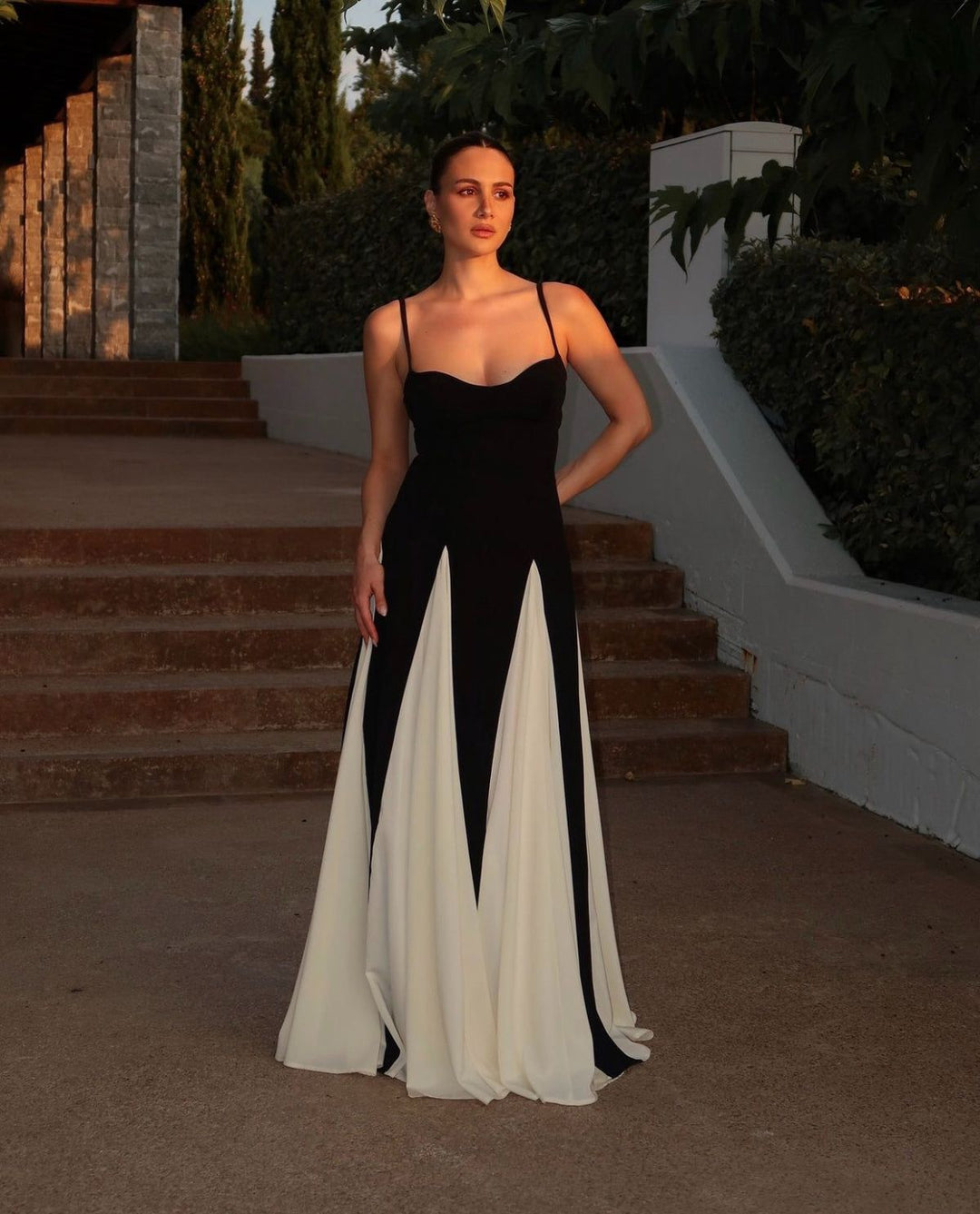 Eliana | Vestido maxi com painéis