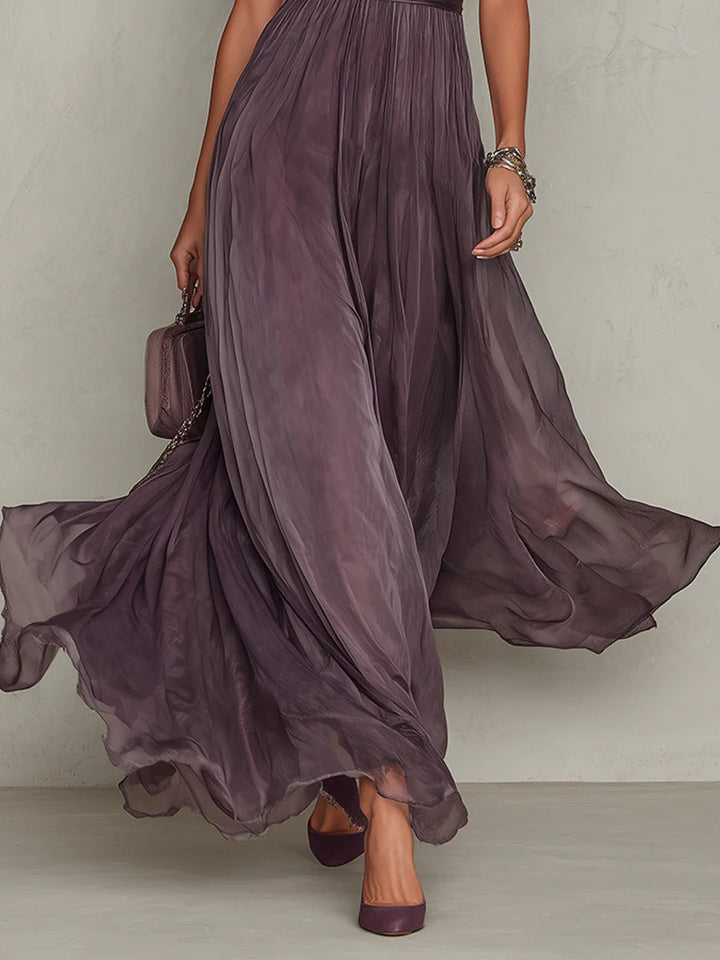 Ashley | Damen Maxikleid mit kurzen Ärmeln