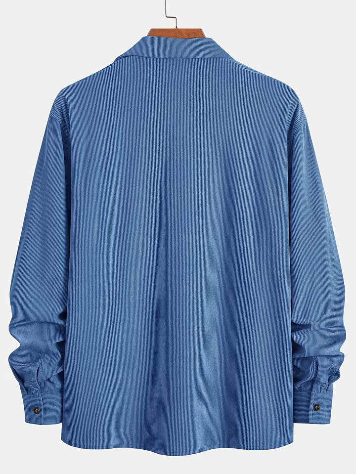 Bryce | Sobrecamisa de manga comprida para homem, com bolsos e botões