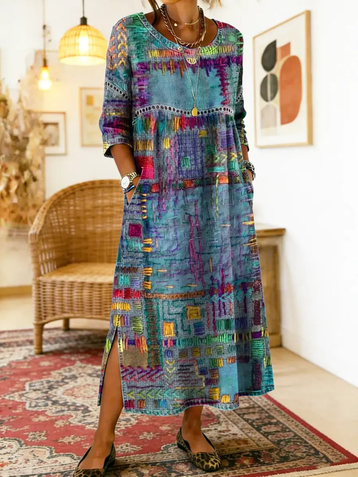 Isabelle | Vestido étnico de patchwork
