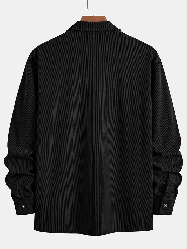 Bryce | Sobrecamisa de manga comprida para homem, com bolsos e botões