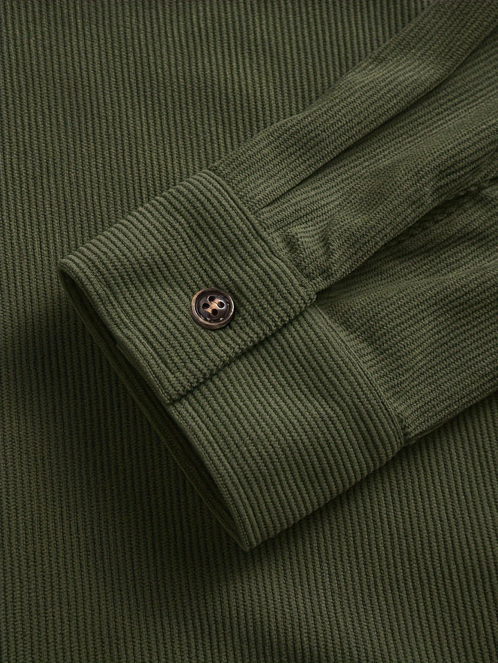 Bryce | Sobrecamisa de manga comprida para homem, com bolsos e botões