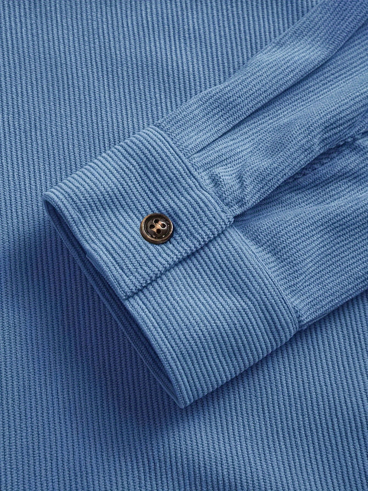 Bryce | Sobrecamisa de manga comprida para homem, com bolsos e botões