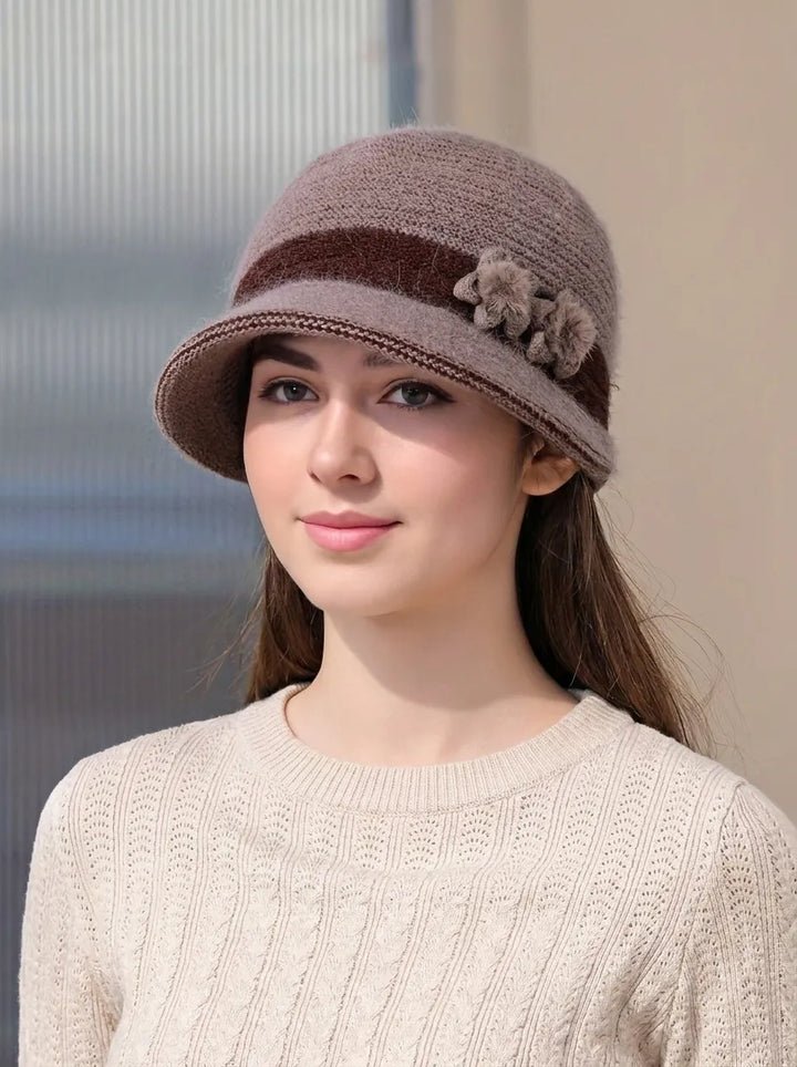 Gestrickte Wintermütze für Damen