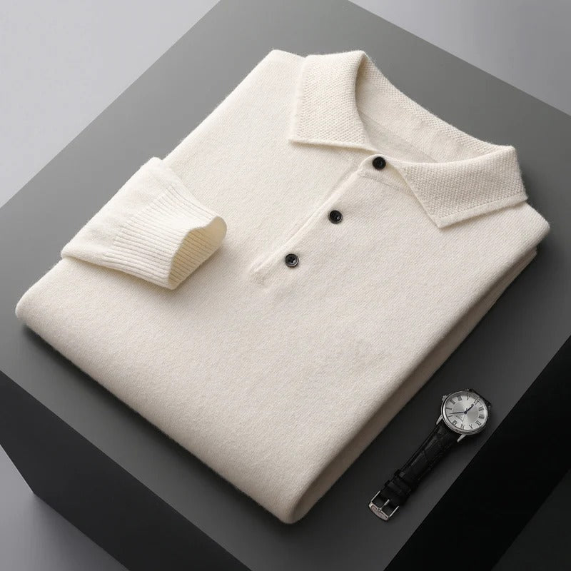 Tobias™ | Cashmere polo business sweater