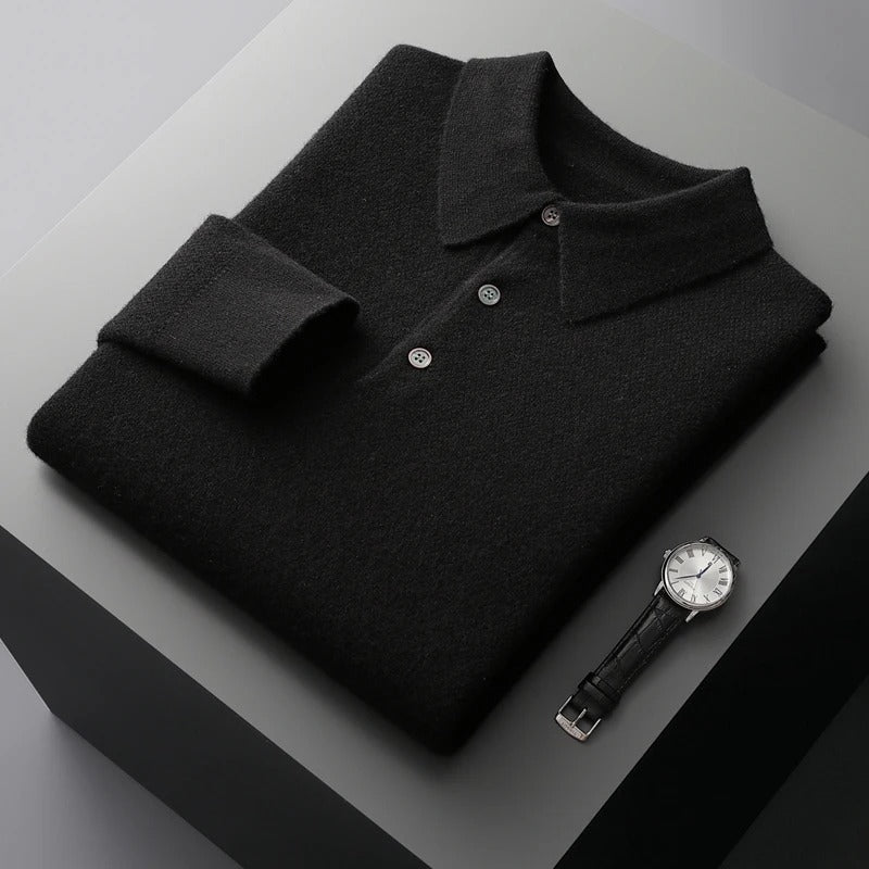Tobias™ | Cashmere polo business sweater