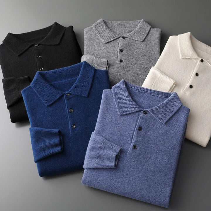 Tobias™ | Cashmere polo business sweater