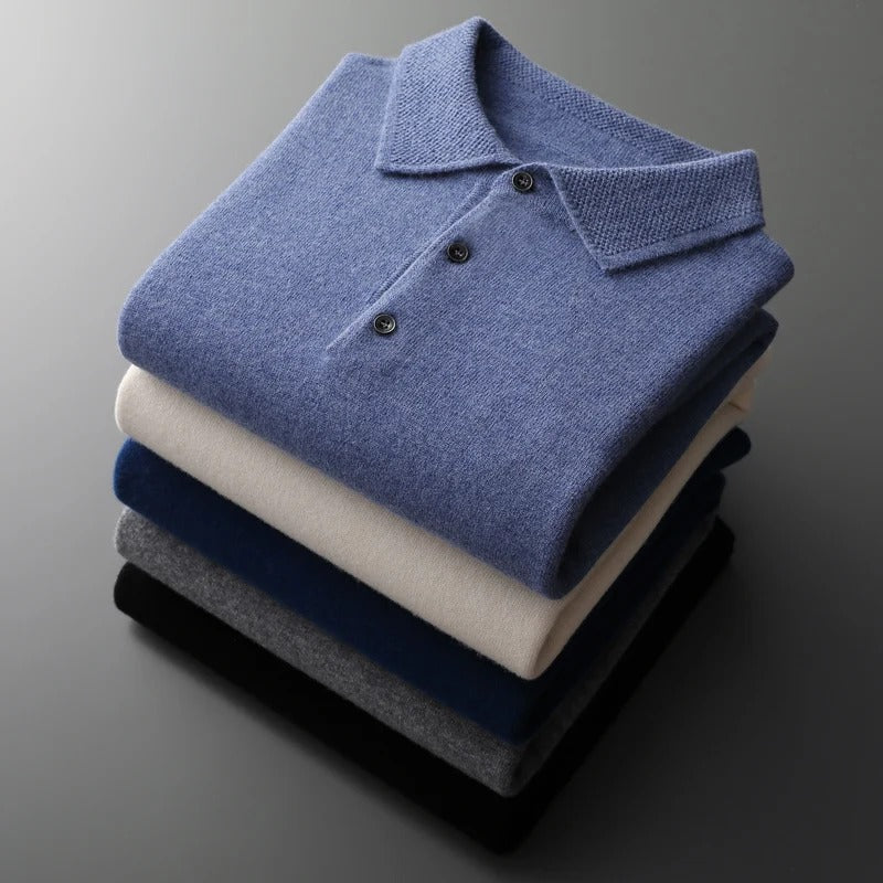 Tobias™ | Cashmere polo business sweater