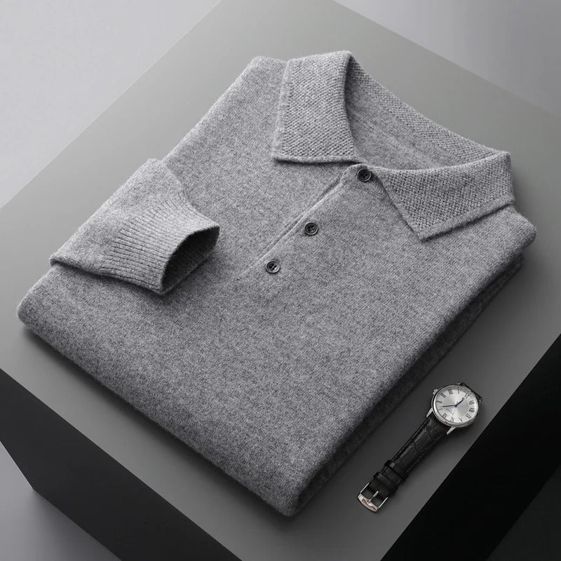 Tobias™ | Cashmere polo business sweater