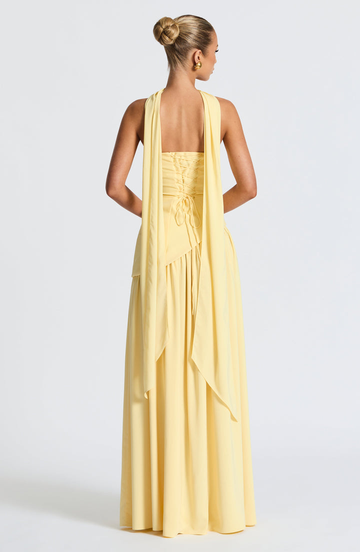 Vestido largo para mujer con abertura lateral