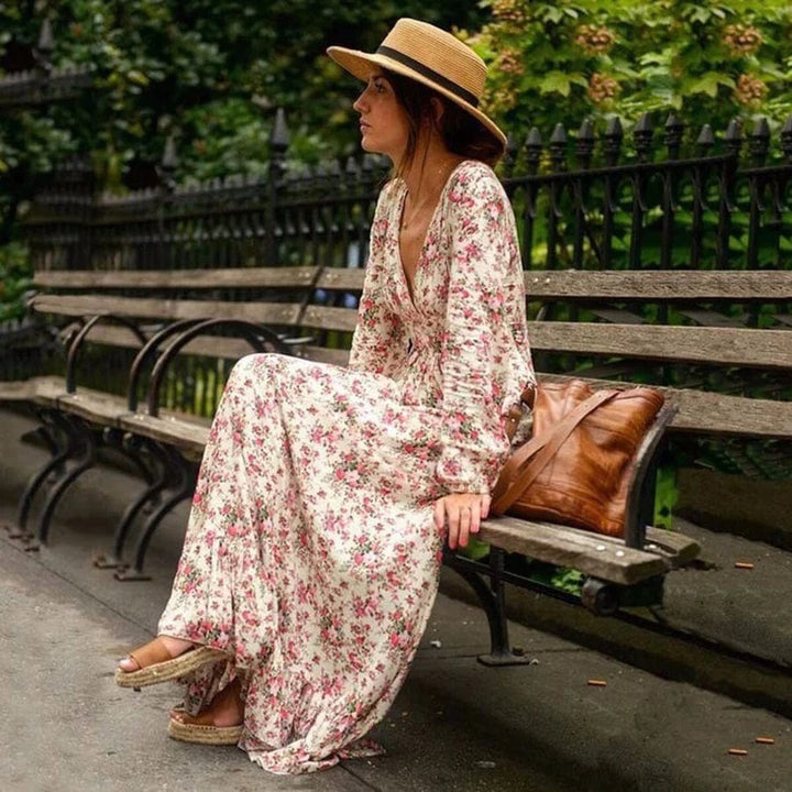 Ilse™ - Vestido maxi floral de estilo ibicenco