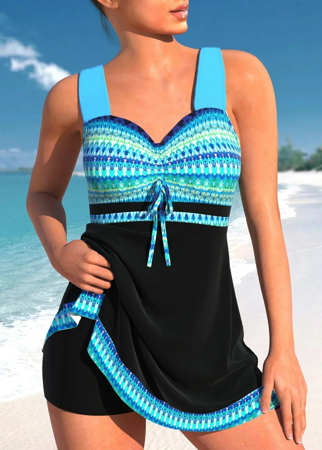 Veronica | Vestido de banho para mulher com cordão ajustável